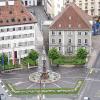 La fontaine aux tortues à La Chaux de Fonds en Suisse